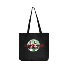 Load image into Gallery viewer, black shopping tote Reusable Shopping Bag Model 1660 (Two sides)
