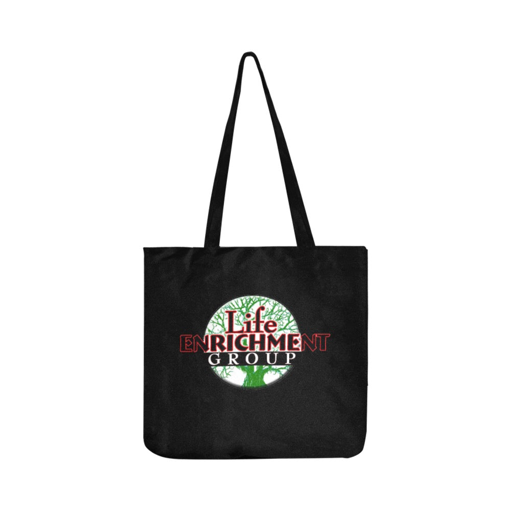 black shopping tote Reusable Shopping Bag Model 1660 (Two sides)