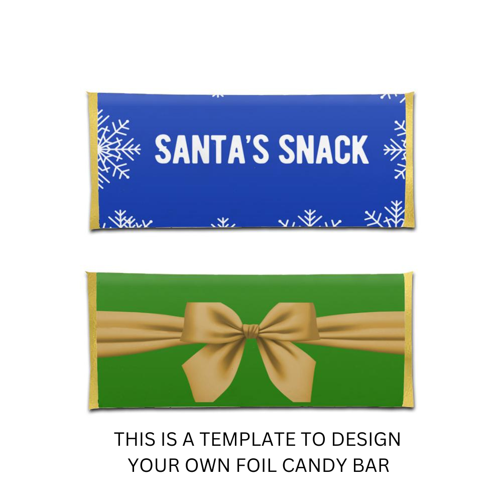 Foil Candy Wrapper Template with editable nutrition label